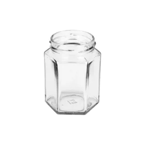 12OZ Glass Honey Jar Hex with Screw Lids x100